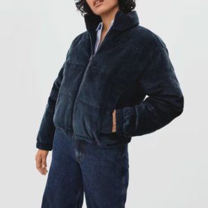 Everlane Blue Corduroy Puffer XL